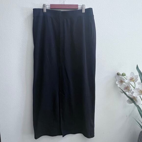 ZARA Women's Black Cotton Knit Stretch Pencil Skirt with Pockets Career Size L - Picture 2 of 6